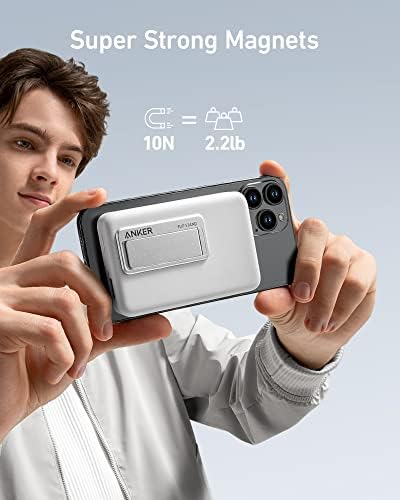 Anker 633 Magnetic Battery, 10,000mAh Foldable Wireless Portable Charger, 20W USB-C Power Delivery Power Bank with Stand, Magsafe-Compatible for iPhone 16/15/14/13/12 Series - Image 6