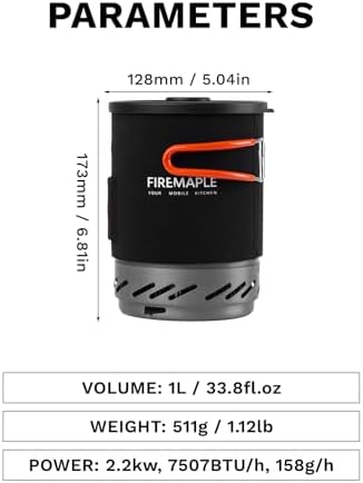 Fire-Maple "Fixed Star 1" Backpacking and Camping Stove System | Outdoor Propane Cooking Gear | Portable Pot/Jet Burner Set | Ideal for Hiking, Trekking, Fishing, Hunting Trips and Emergency Use - Image 7